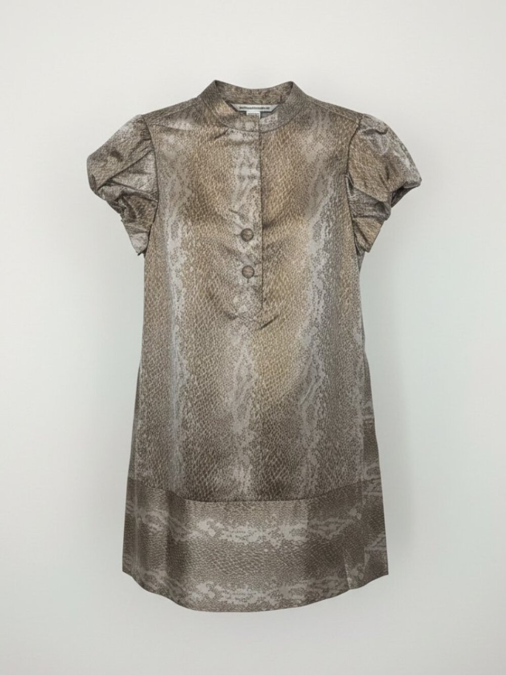 DVF • Metallic Snakeskin Print Dress
